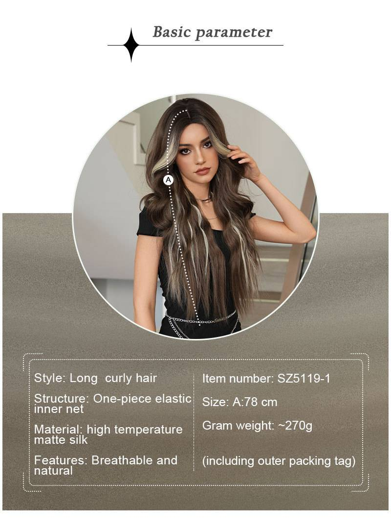 30 Inch Natural Waves Women’s Wig, Luxurious Fluffy Synthetic Lace Front Wig For Parties And Daily Wear, Looks Like Real Hair Without Fringe_voghion.com