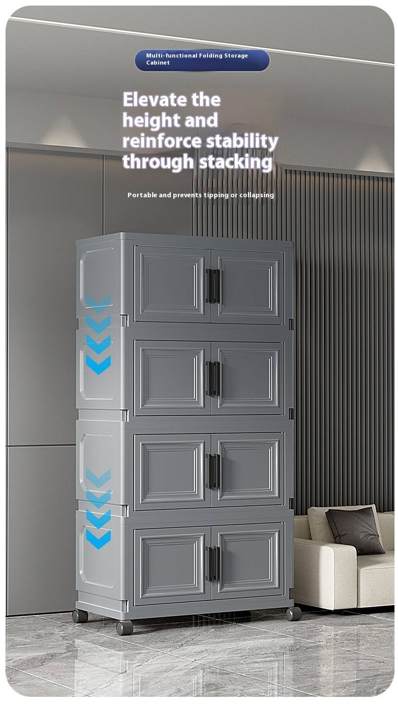 Mobiletto portaoggetti pieghevole – Organizzatore multiuso per giocattoli, libri, vestiti e altro (larghezza 36/47 cm, impilabile, design moderno)_voghion.com