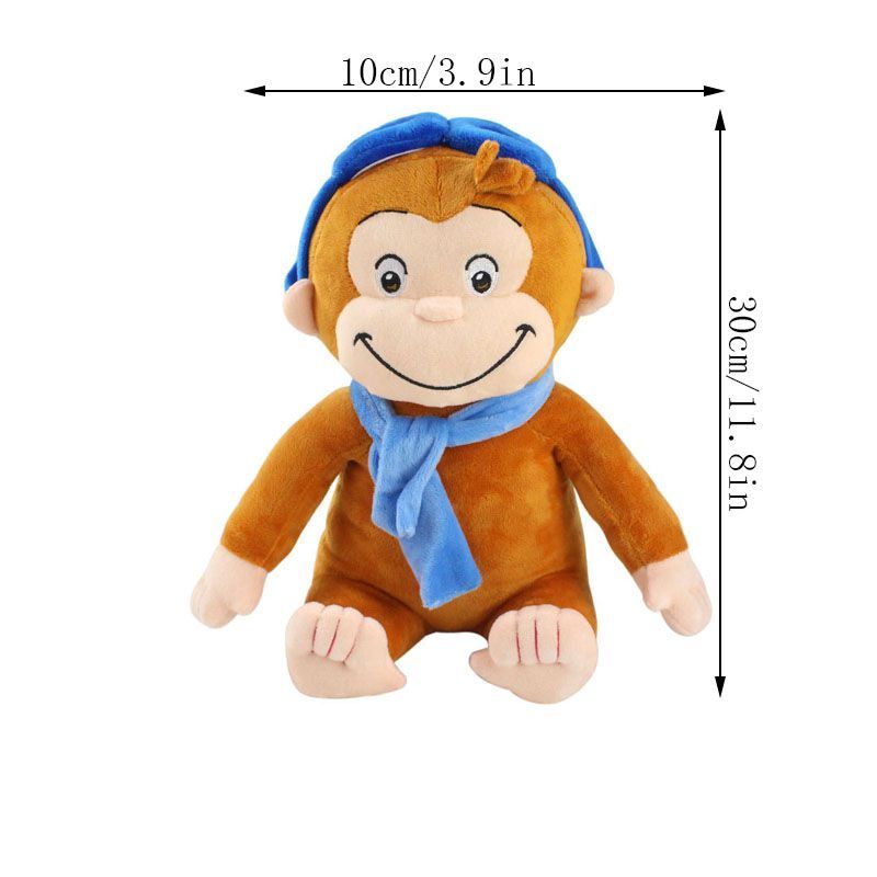 Adorable Plush Curious George Toy For Kids Soft And Cuddly Animal Stuffed Doll_voghion.com