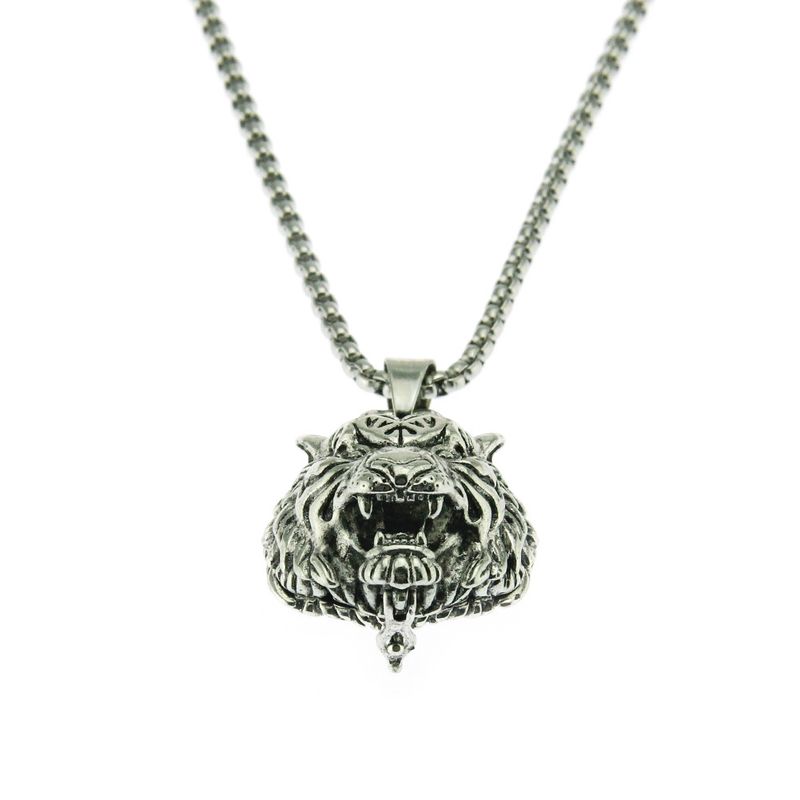 Ciondolo personalizzato a forma di tigre retrò per commemorare i parenti, collana con bottiglia di profumo per animali domestici, apribile_voghion.com