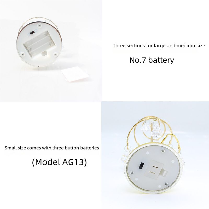 Karácsonyi díszek ajándékbevonat kovácsoltvas fa LED világító kristály karácsonyfa kristály asztali díszek éjszakai fény_voghion.com