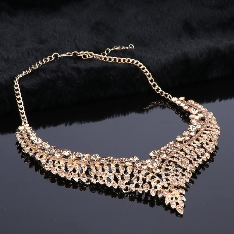 Set di gioielli da donna con strass da sposa in cristallo con strass_voghion.com