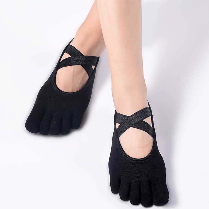 Pilates Five Finger Professional Non Slip Summer Yoga Socks_voghion.com