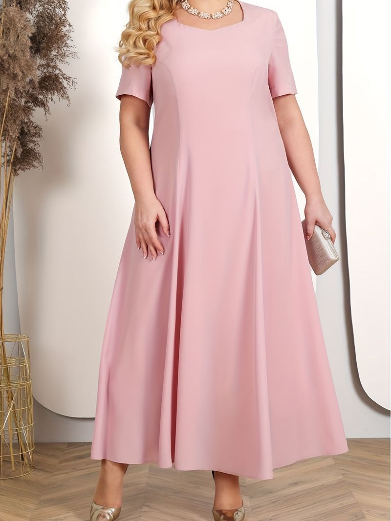 Fréijoer/Summer Neit Plus-Size Dammekleed 2-teilig Mosaik-gestickte Spitzen-Cocktailkleed_voghion.com