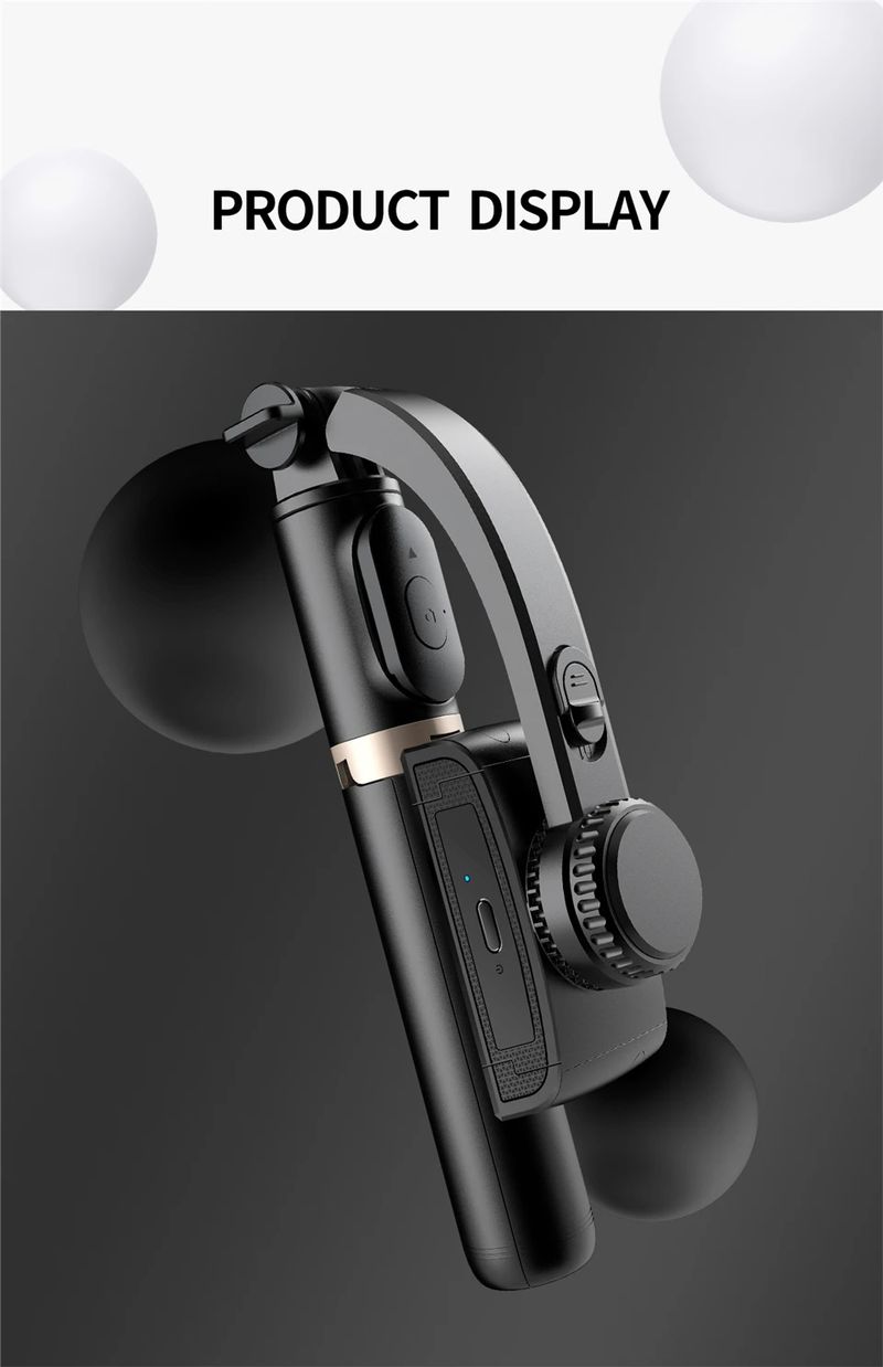 2025 NEUER FANGTUOSI Bluetooth-Handheld-Gimbal-Stabilisator mit Selfie-Stick-Klappstativ für iPhone-Smartphones_voghion.com