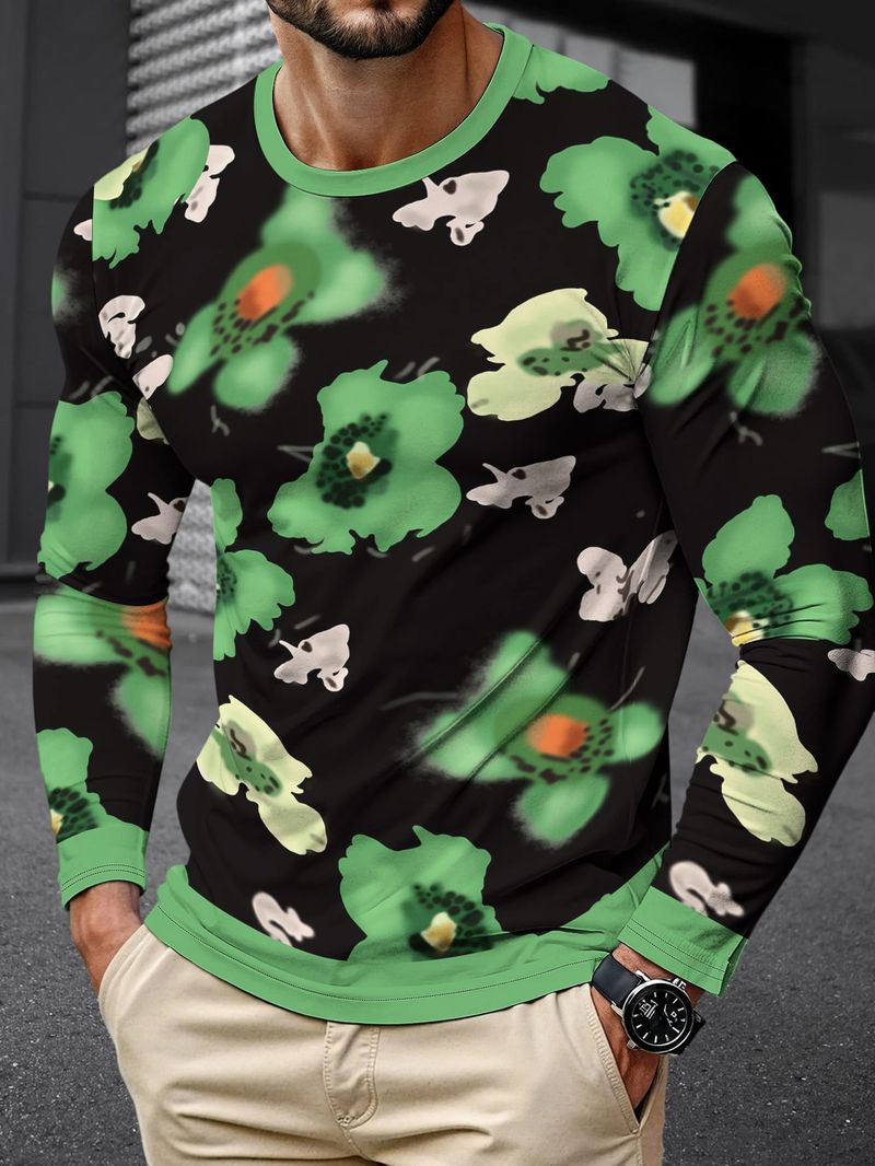 Magliette grafiche retrò da uomo, alla moda, con stampa 3D, casual, a maniche lunghe, primavera ed estate, eleganti e comode, streetwear_voghion.com