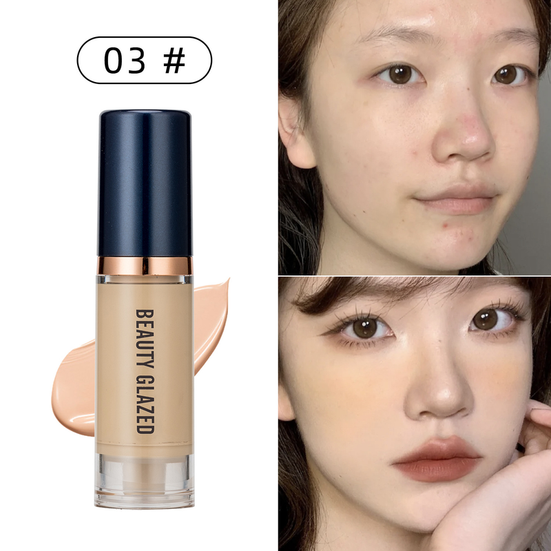 Vloeibare 6 ml gezichtsfoundation Volledige concealer Make-up Waterdichte basis Fleuren Whitening Cover Donkere kringen Mat_voghion.com