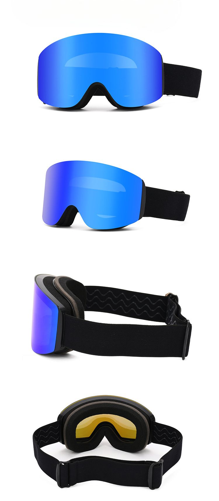 Magnetic Double Layer Anti-Fog Outdoor Sports Snow Mountaineering Ski Goggles_voghion.com