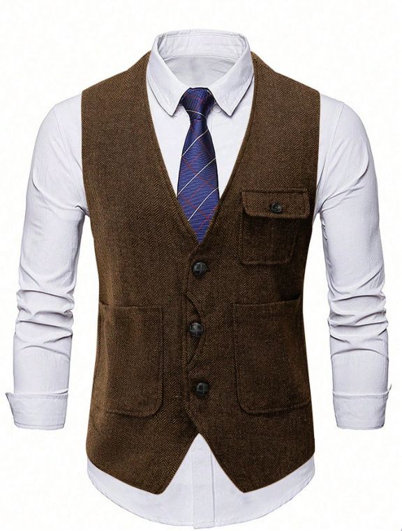 Herenkleding Mode Enkelrijs Pak Licht Zakelijk Banket Avondjurk Vest Top Jas_voghion.com