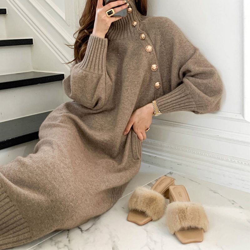 K Neuer Pullover im französischen Stil für Damen als langärmelige Innenschicht unter einem Mantel_voghion.com