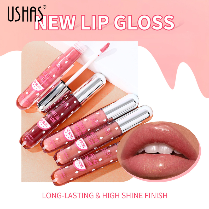 USHAS Moisturizing Lip Oil 12 Color Pearl Shining New Product Brightens Up_voghion.com