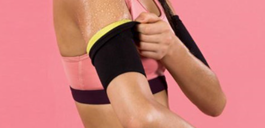 Armbinden Damen Fitness Gummi Schweiß Arm Ärmel Yoga Sport Handschuhe Körperformung Hand Arm Ärmel_voghion.com