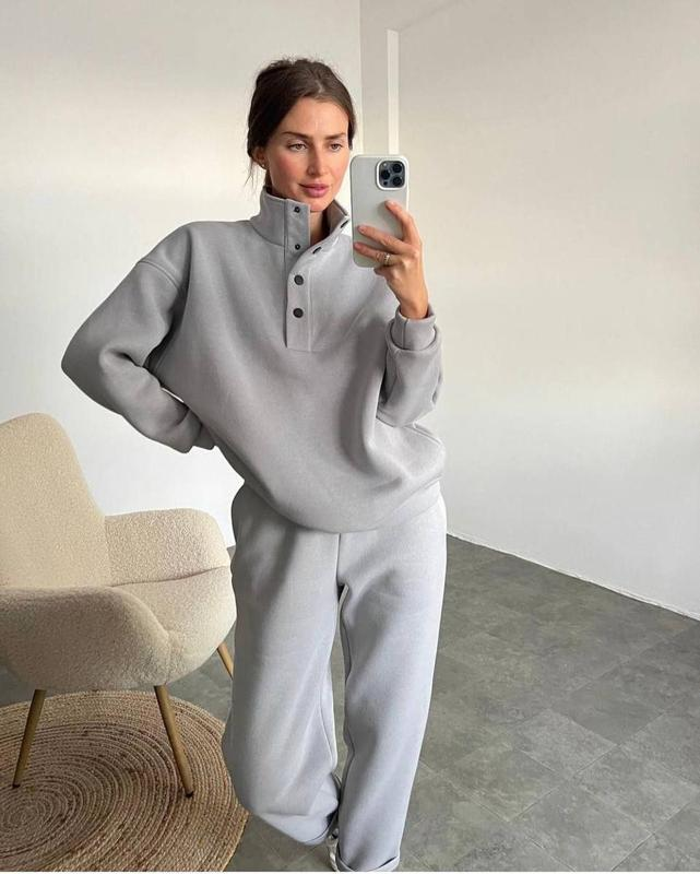 2025 Spring And Autumn New Hot Selling Women's Tracksuit Set Fashion Button-Up Collar Suit Two-Piece Set_voghion.com