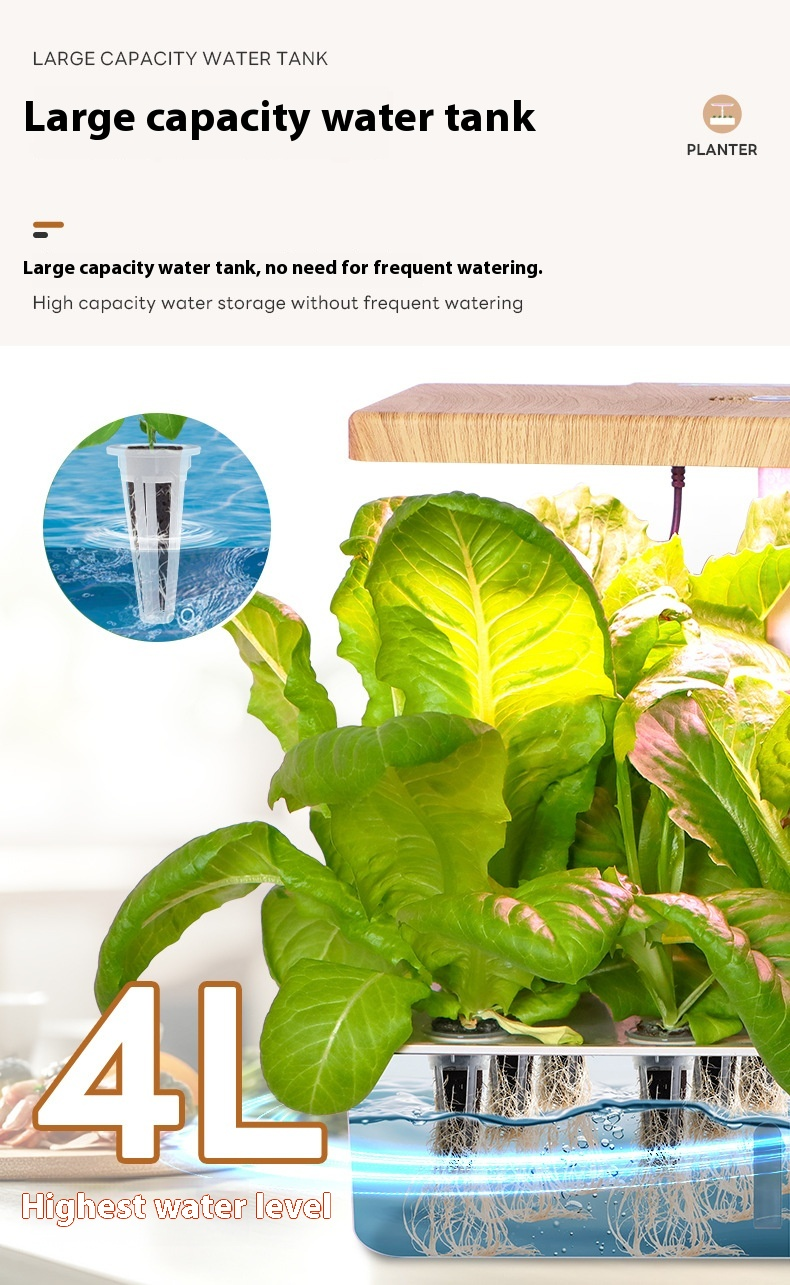 Mașină inteligentă de plantare hidroponică, mașină leneșă de plantare a legumelor în interior, mașină de plantare hidroponică cu spectru complet pentru uz casnic_voghion.com
