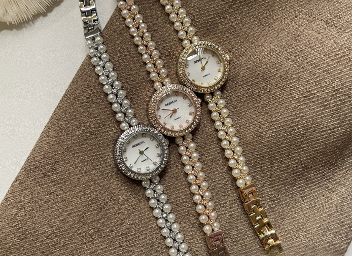 Orologi da donna con catena di perle, orologio con quadrante piccolo, orologio da donna di alta qualità, squisito, leggero, lussuoso, di alto valore, con quadrante in madreperla._voghion.com