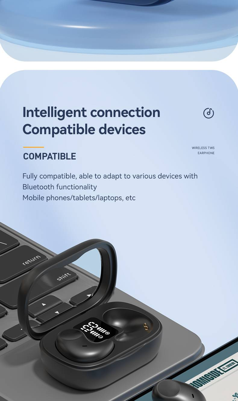 Wireless TWS Earbuds M51 - Sleep Earphones With 6 Hours Playtime, HD Display, Clear Calls, And Dual Ear Sync_voghion.com