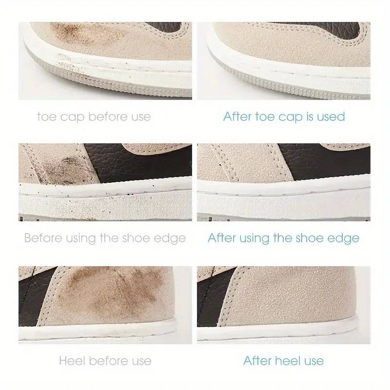 Premium Suede Eraser & Shoe Cleaner - Gentle Stain Remover For Sneakers, Suede & Nubuck Shoes - Reusable White & Black Eraser Sponge (Orange Case)_voghion.com