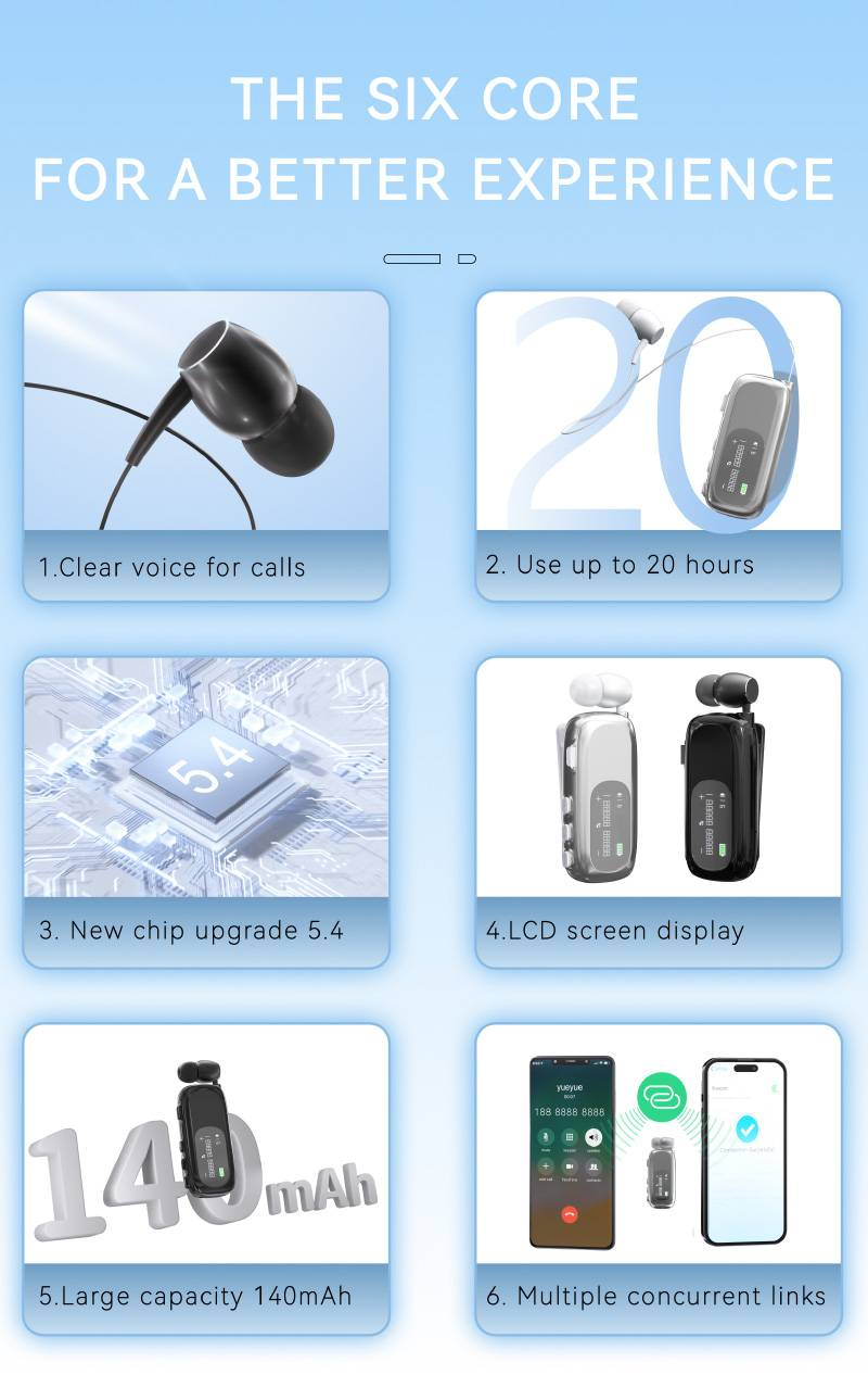K75 Caller ID Number, Battery Level, Lavalier Bluetooth Earphones, Fast Charging Type-C Vibration, 5.4 In Ear Selfie Stick_voghion.com
