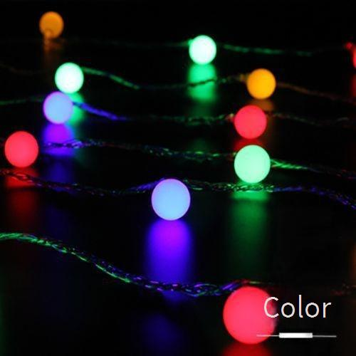 Outdoor LED Ball String Lights – Waterproof Remote-Controlled Fairy Lights For Camping, Garden & Party Decor (Warm White/Cool White/Color Changing)_voghion.com