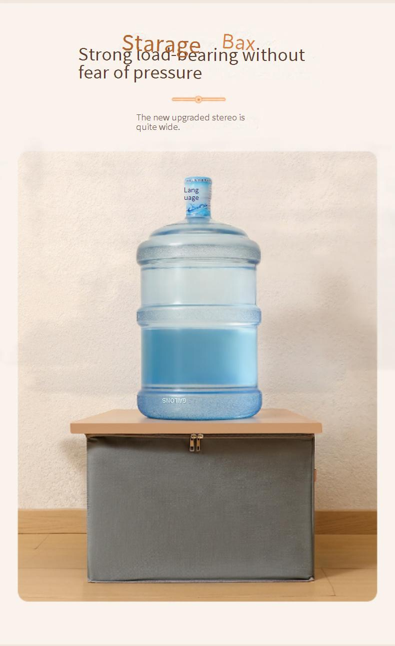 Boîte à chaussures pliable en tissu avec couvercle transparent – Organiseur respirant à compartiments multiples pour chaussures et accessoires (43 × 32 × 30 cm, lavable, empilable)_voghion.com