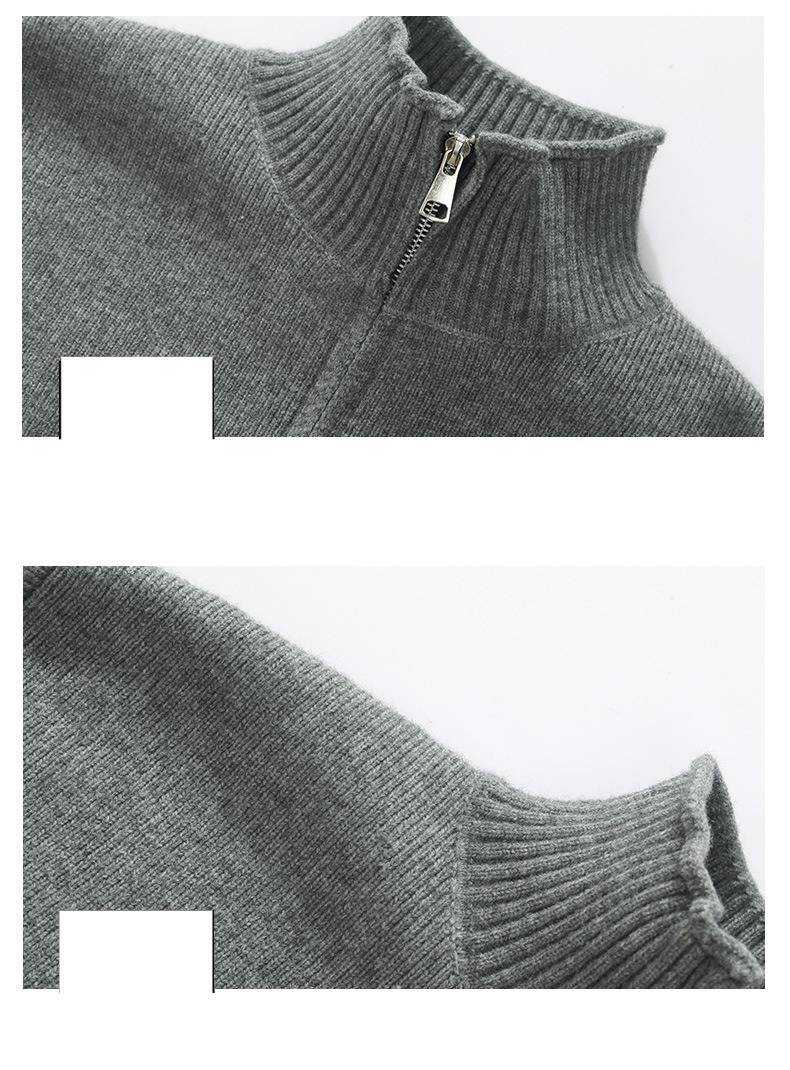 Męski luźny sweter z dzianiny oversize z okrągłym dekoltem, miękki, oddychający materiał, luźny krój na jesień i zimę, szary/czarny/zielony (rozmiary M-4XL)_voghion.com