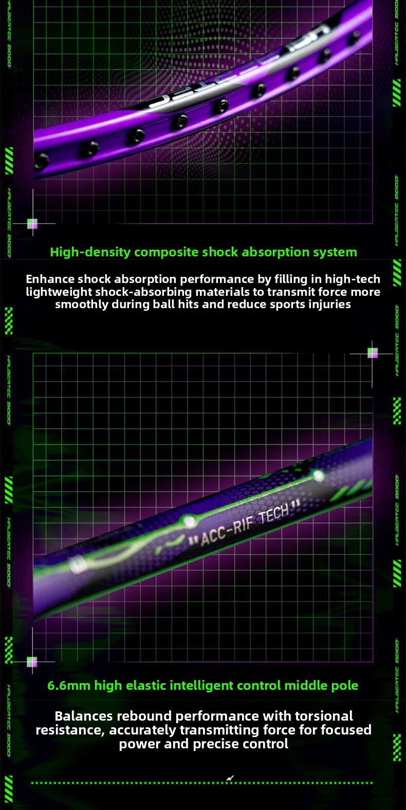 Hot Selling 9000 War Halberd Control Type Badminton High Poundage Competition Professional Single Racket_voghion.com