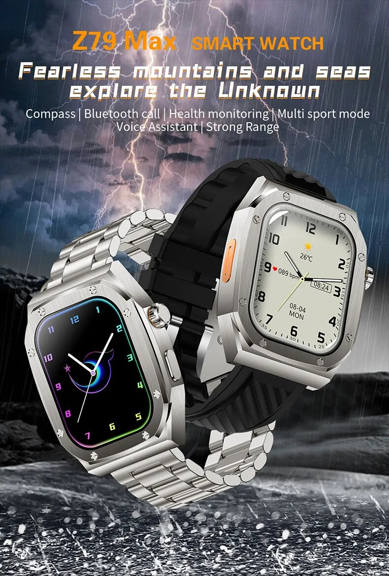 Neue Z79 Max Smartwatches für Männer Smartwatch 2023 Buletooth Call Blutsauerstoffüberwachung 1,83" HD-Bildschirm Wasserdichte Smartwatch_voghion.com