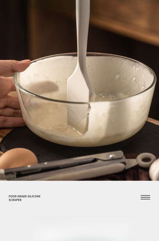 Espátula de silicone para bolo, espátula doméstica resistente a altas temperaturas, ferramenta de mistura para assar, creme de grau alimentício_voghion.com