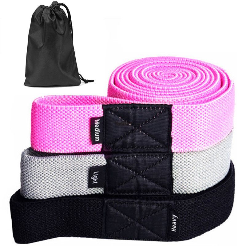Deep Squat Knitted Resistance 2080x3.5cm Strength Training Yoga Fitness Elastic With Latex Silk Stretch Band_voghion.com