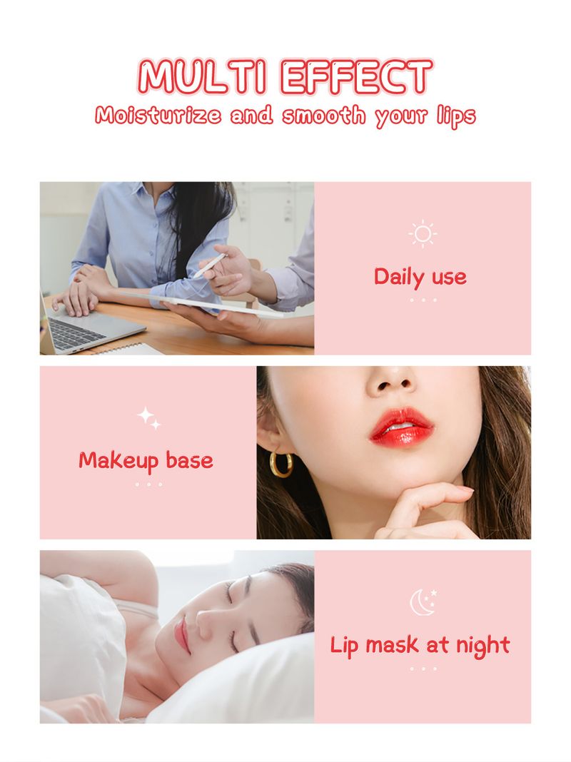 Lippenbalsam 18g Elastische und zarte Lippen Süße Erdbeere Feuchtigkeitsspendende englische Verpackung_voghion.com