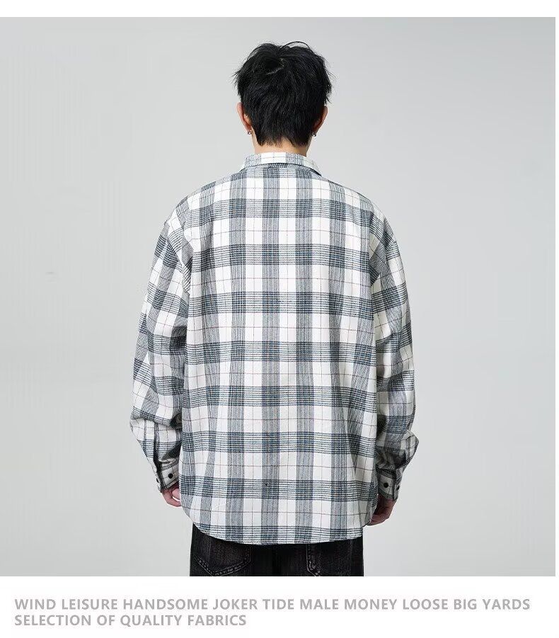 Cardigan giacca primavera autunno in stile college, camicia a maniche lunghe a quadri Nan, business chic alla moda_voghion.com