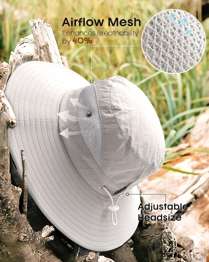 Cappello da sole da donna FURTALK con foro per coda di cavallo, da spiaggia, da escursionismo, estivo, a tesa larga, protezione UPF 80+ per esterni, pieghevole_voghion.com