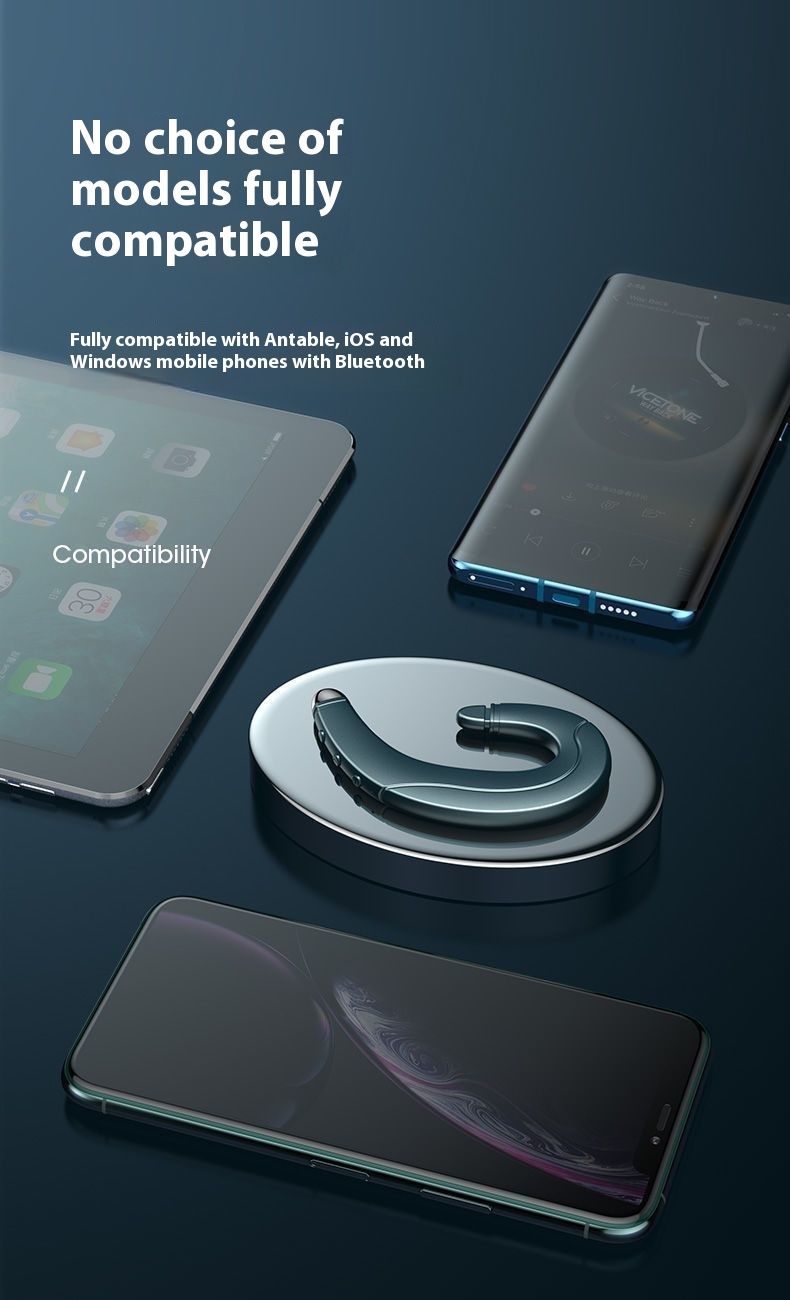 Bone Conduction Bluetooth Earphones Non-In-Ear Compatible With Ultra High Sound Quality_voghion.com