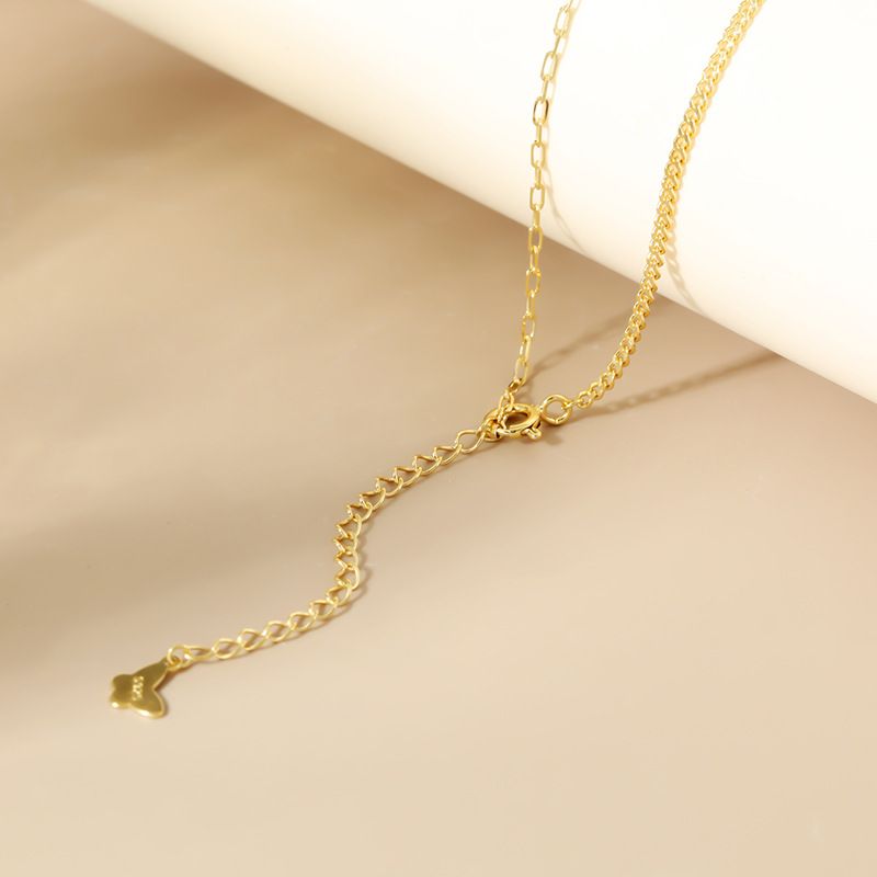 Collana in argento sterling con testa di regina, catena di lana da donna, autunno e inverno, leggera, di lusso, di alta gamma, design di nicchia, accessori per gioielli_voghion.com