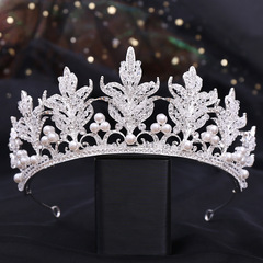 Gioielli da sposa Collana con zirconi Set di orecchini Fiore coreano Abito da sposa Corona Copricapo Accessori per banchetti_voghion.com