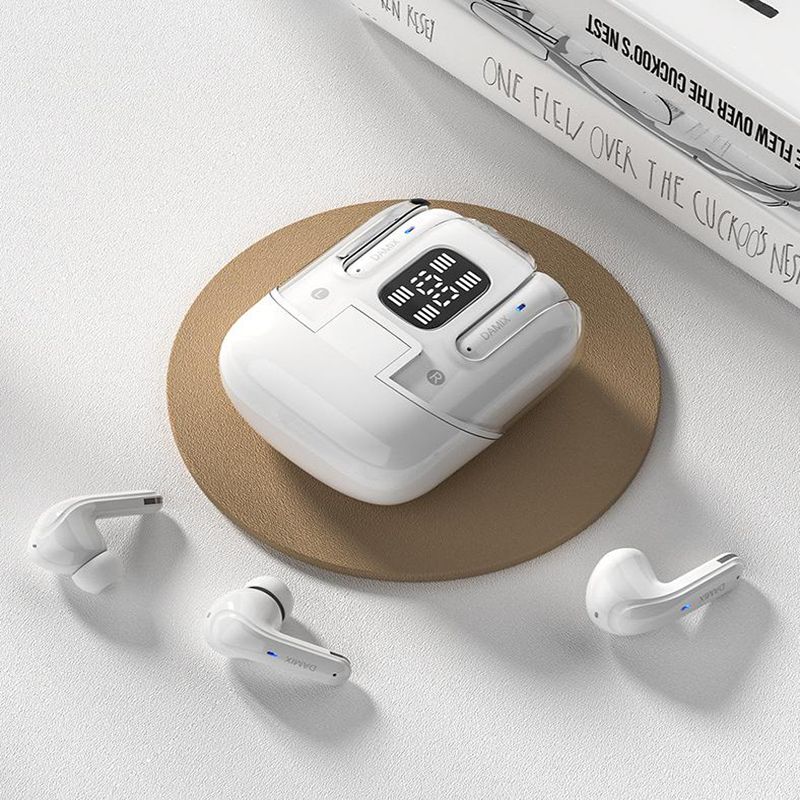 DX16 Couple Wireless Bluetooth Earphones With 2 Pairs Of Earphones Backpack Appearance, Battery Display, HIFI Sound Quality TWS_voghion.com
