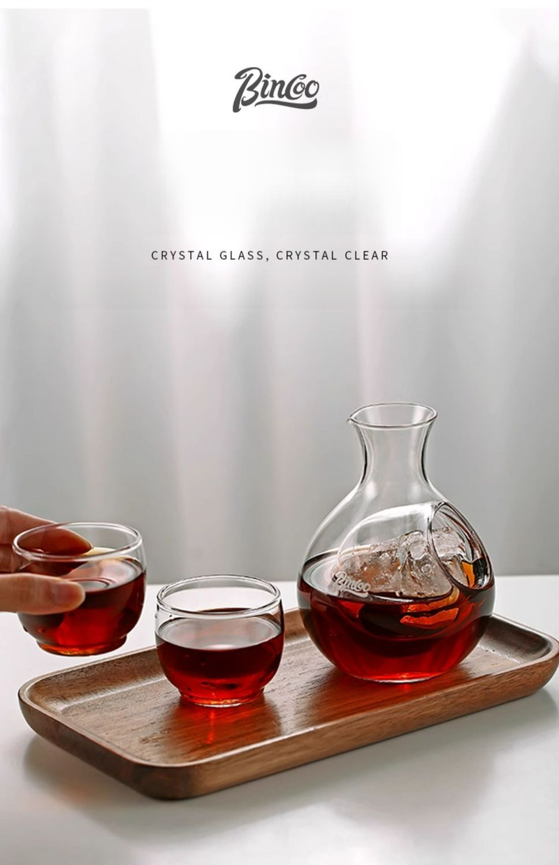 Bincoo Glass Coffee Home Sharing Latte Iced American Cold Brew Pour Over Pot Set_voghion.com