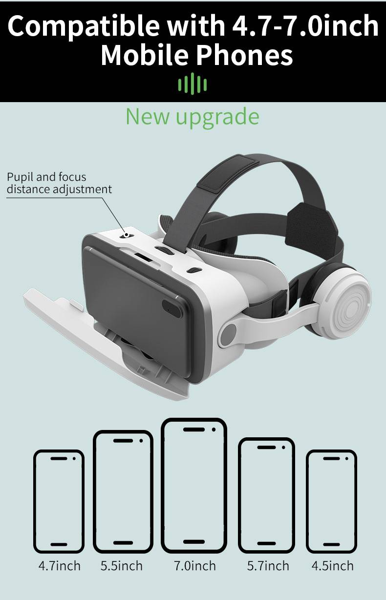 Ezer Magic Mirror vr szemüveg, all-in-one mobiltelefon headsettel, 3D vr szemüveg viselése_voghion.com