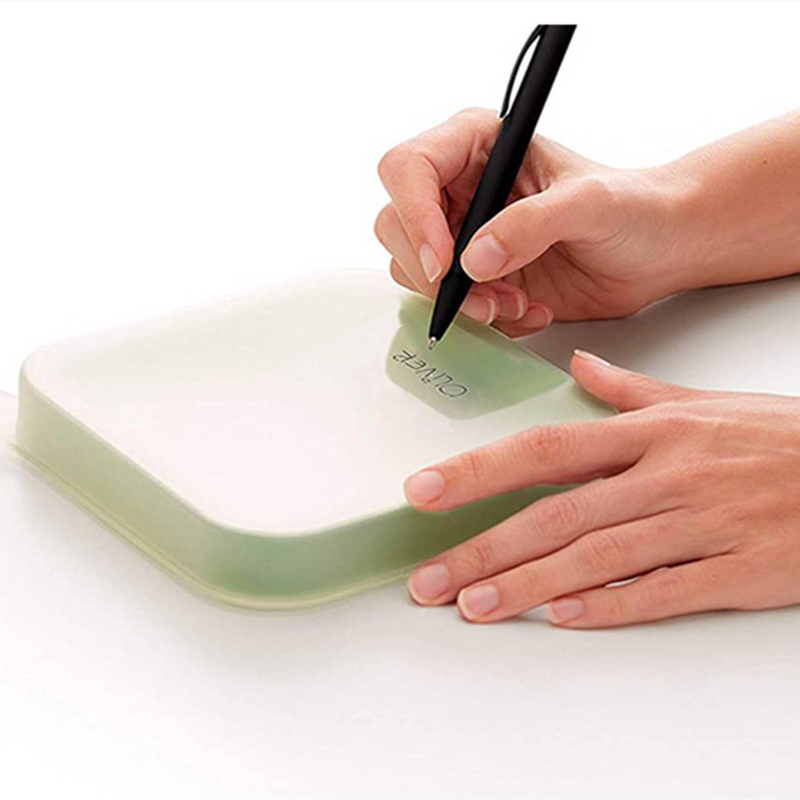 1pc Green Transparent Silicone Sandwich Toast Bento Box, Portable Outdoor Bread Fresh-Keeping Storage Box, Student Office Worker Lunch Box_voghion.com