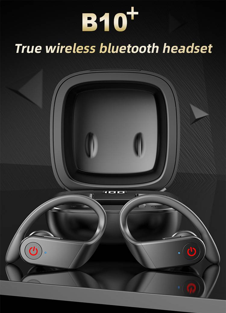 Wireless bluetooth headset tws new earbud type sports running bluetooth headset game music business ear clip type hanging ear type_voghion.com