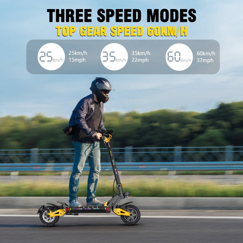 Patinete eléctrico iENYRID ES60 para adultos, motor dual, 2400 W, todoterreno de 11 pulgadas, batería grande de 48 V y 23 Ah_voghion.com
