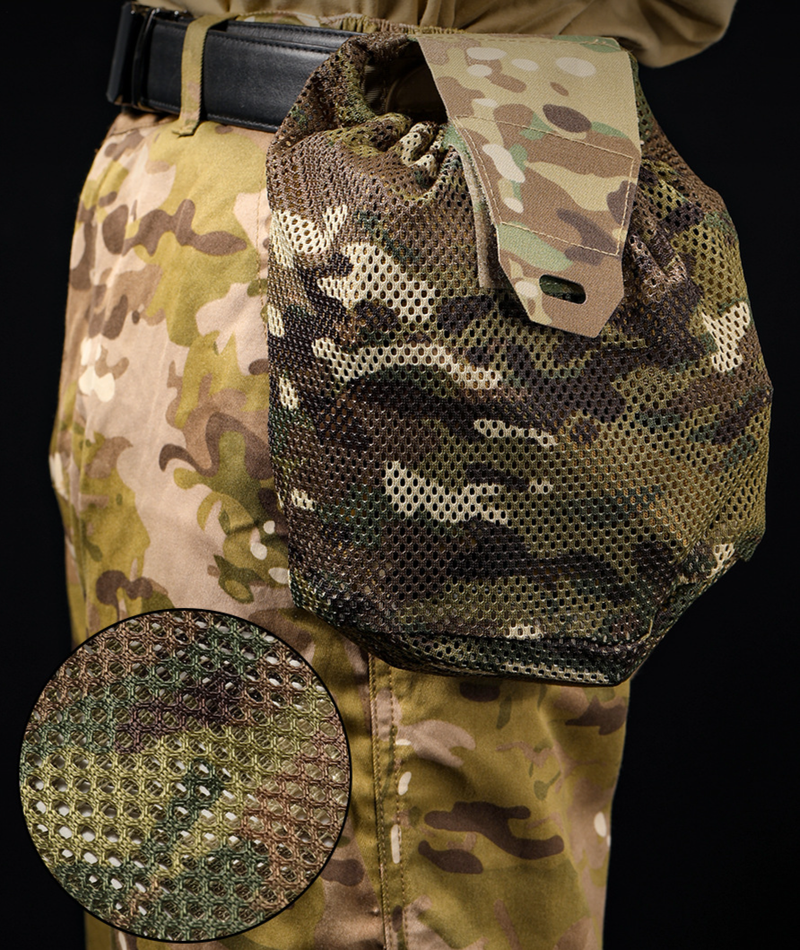 Tactical Package Tactical Folding Kettle Mesh Bag Sundries Storage Waist Hanging Bag Tactical Mesh Eye Grid Recycling Bag_voghion.com