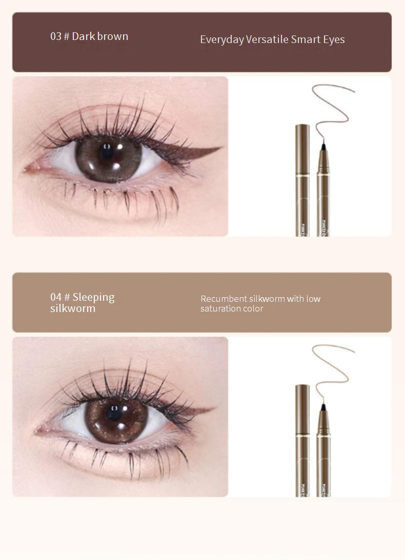 Eye Shadow & Liner Combination Pinkyfocus Long-lasting Quick-drying Waterproof Non-smudging Eyeliner Pen Bedworm Pen Brightening Eyeliner Pen_voghion.com