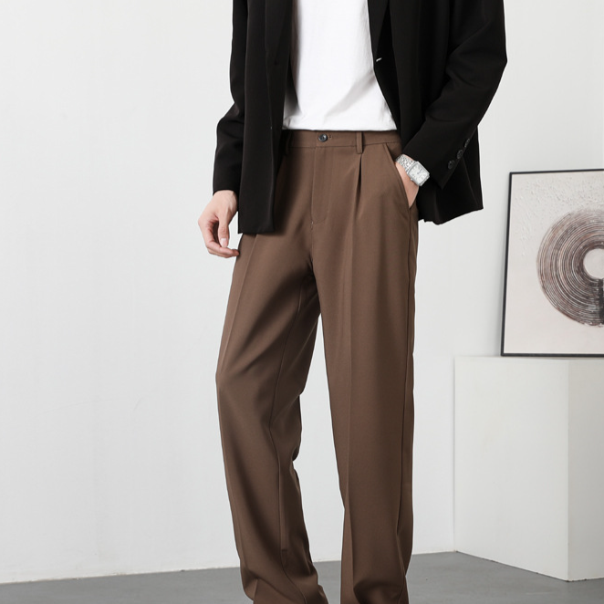 Abbigliamento da uomo, casual, versatile, a maniche corte, con t-shirt, giacca, pantaloni da uomo, pantaloni casual larghi da uomo_voghion.com