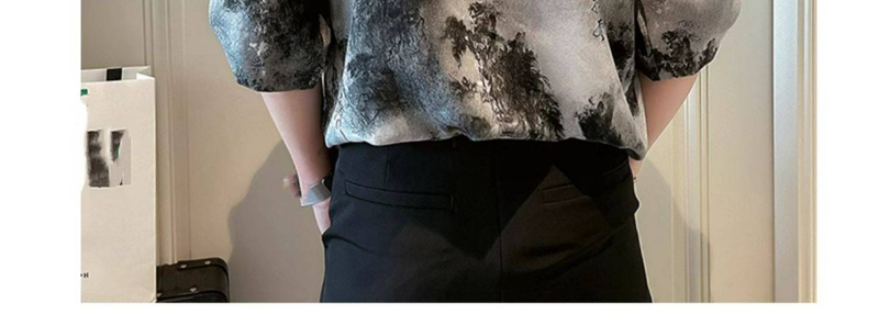 Nuova camicia da uomo in stile cinese, a maniche corte, casual e fresca, con stampa tie-dye e lavaggio a inchiostro, nuova maglia estiva da uomo 2025_voghion.com