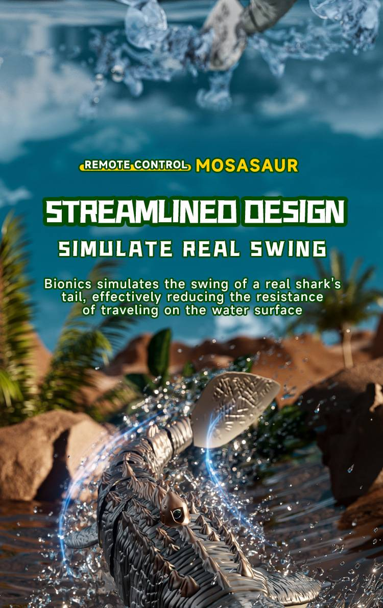 4DRC Electric Camera-Equipped Realistic Mosasaurus RC Dinosaur With Water-Spraying Function Kids' Toy_voghion.com