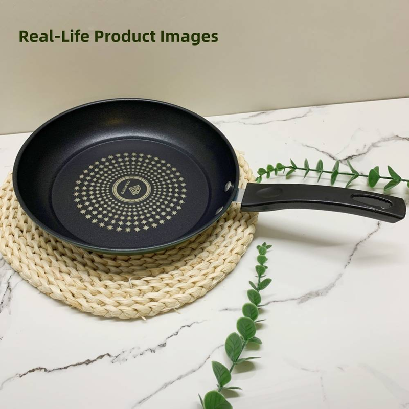 26cm Cast Iron Non Stick Frying Pan, Easy Clean Reduced Smoke Skillet, No Burn Food Release, Heavy Gauge Base Fast Even Heat, Gas And Induction Hob_voghion.com