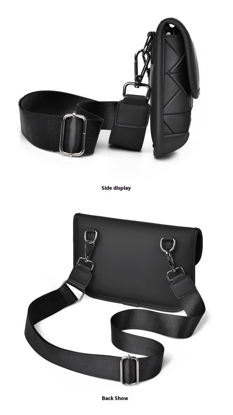 Borsa a tracolla a rombo rosso netto, piccola borsa a tracolla universale, borsa alla moda per cellulare, uomo alla moda_voghion.com