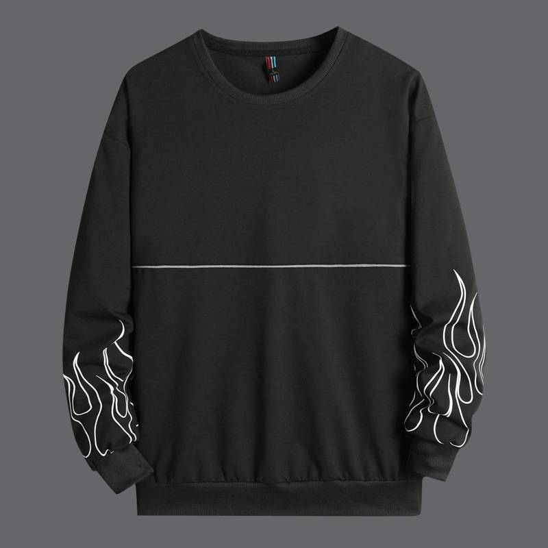 "Men's Oversized Hoodie & Jogger Set – Youth Streetwear Tracksuit (Black/White) – Breathable Polyester Blend S-4XL"_voghion.com