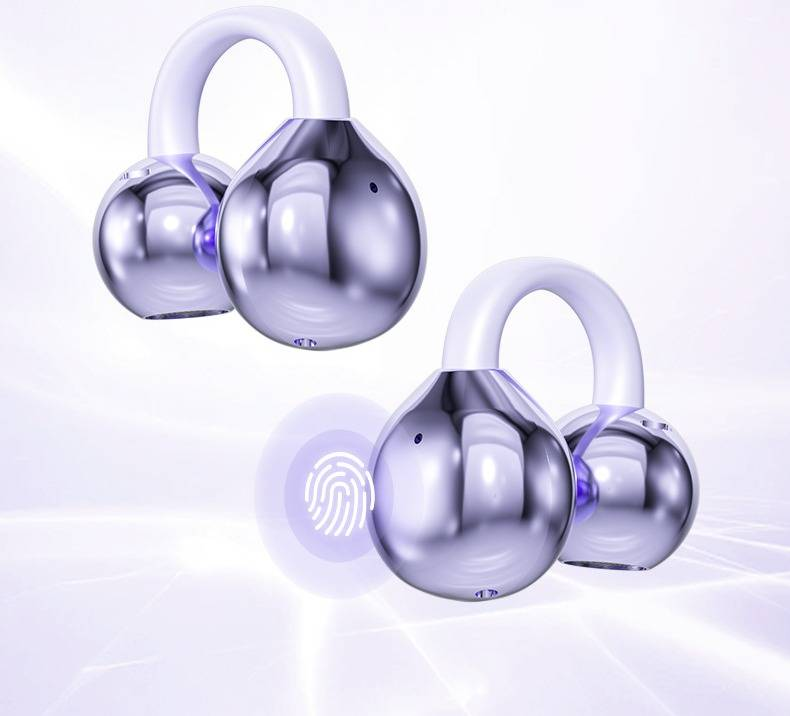 Open-Ear Bluetooth Earbuds, Wireless Clip-On Earphones With Hybrid Bone Conduction, 8H Playtime, Hi-Fi Stereo Sound, IPX5 Waterproof, Noise Reduction_voghion.com